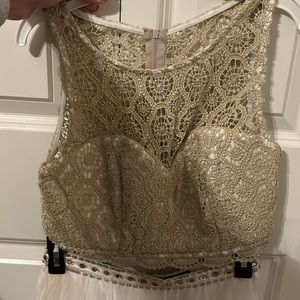 two piece formal dress